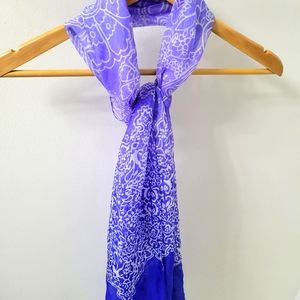 Sheer Ombre Blue Paisley Scarf